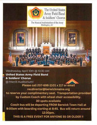 Army Field Band Flyer